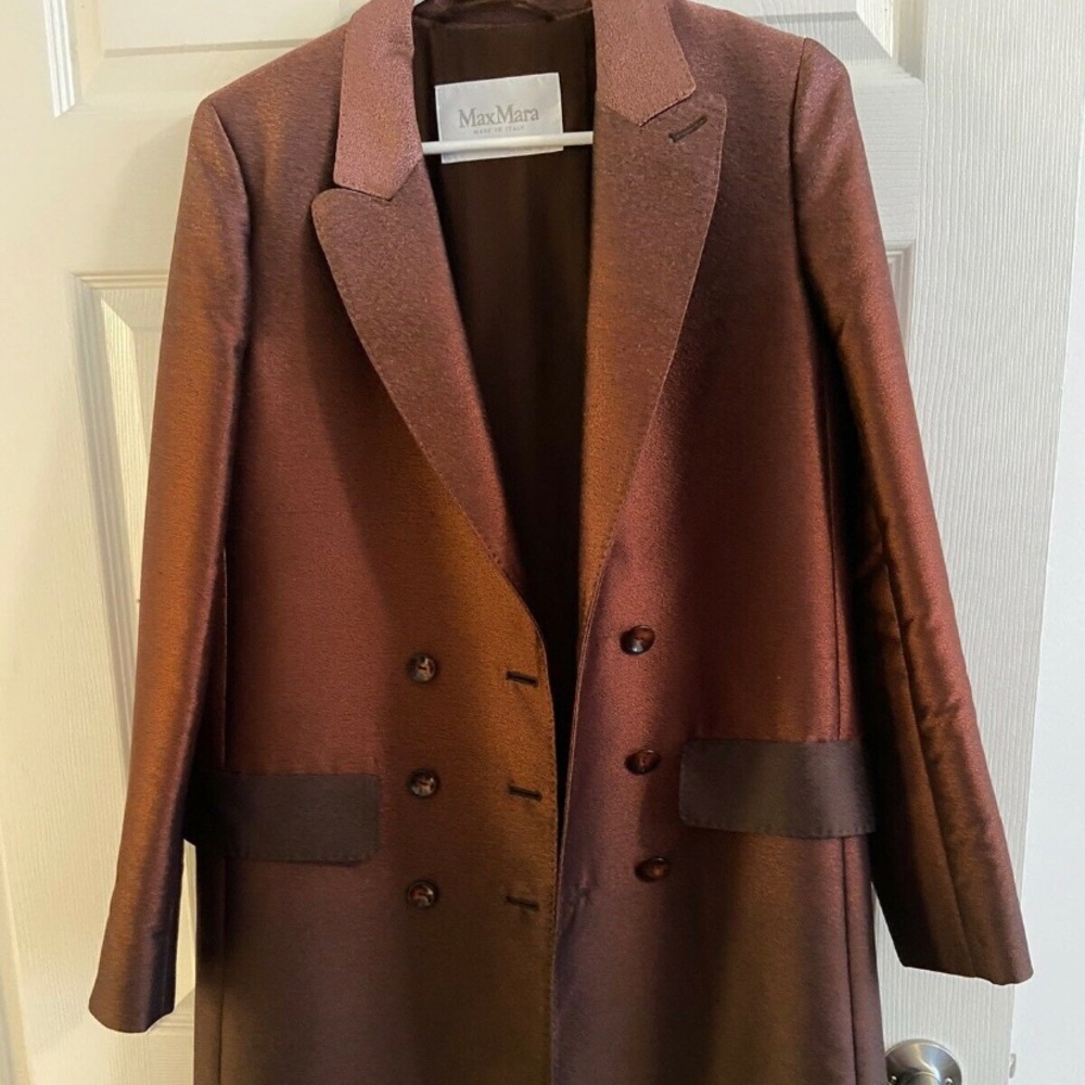 NEW MaxMara Women's Coat Sz 10 Bordeaux
